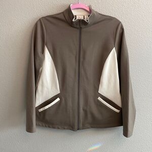 Chico’s- color block full zip track jacket- Size 1 (M/8)